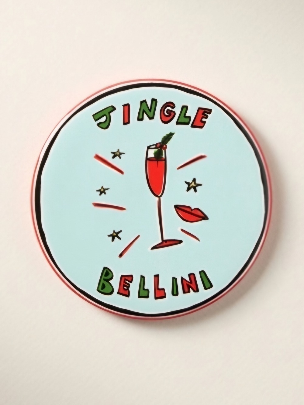Anthropologie Jingle Bellini Coaster NEW Nephthys Holiday Cocktail